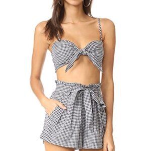 NWOT For Love and Lemons Gingham Plaid Set Size Small